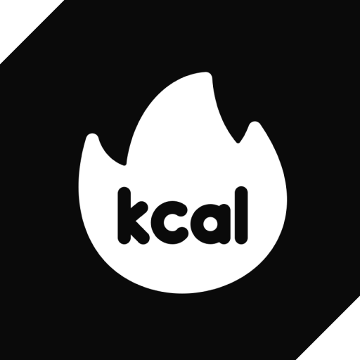 White flame icon labeled kcal